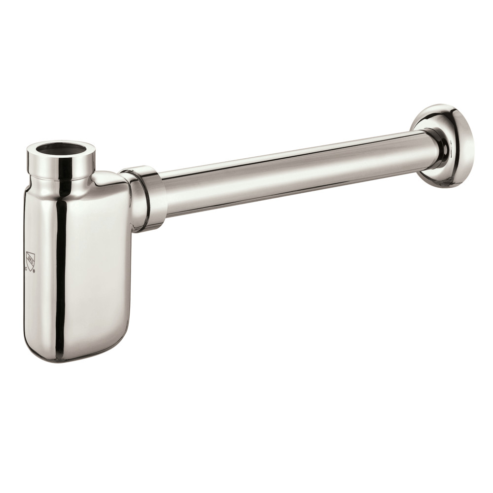1.25 in. Trimscape Brass Oval Bottle Trap, Polished Nickel