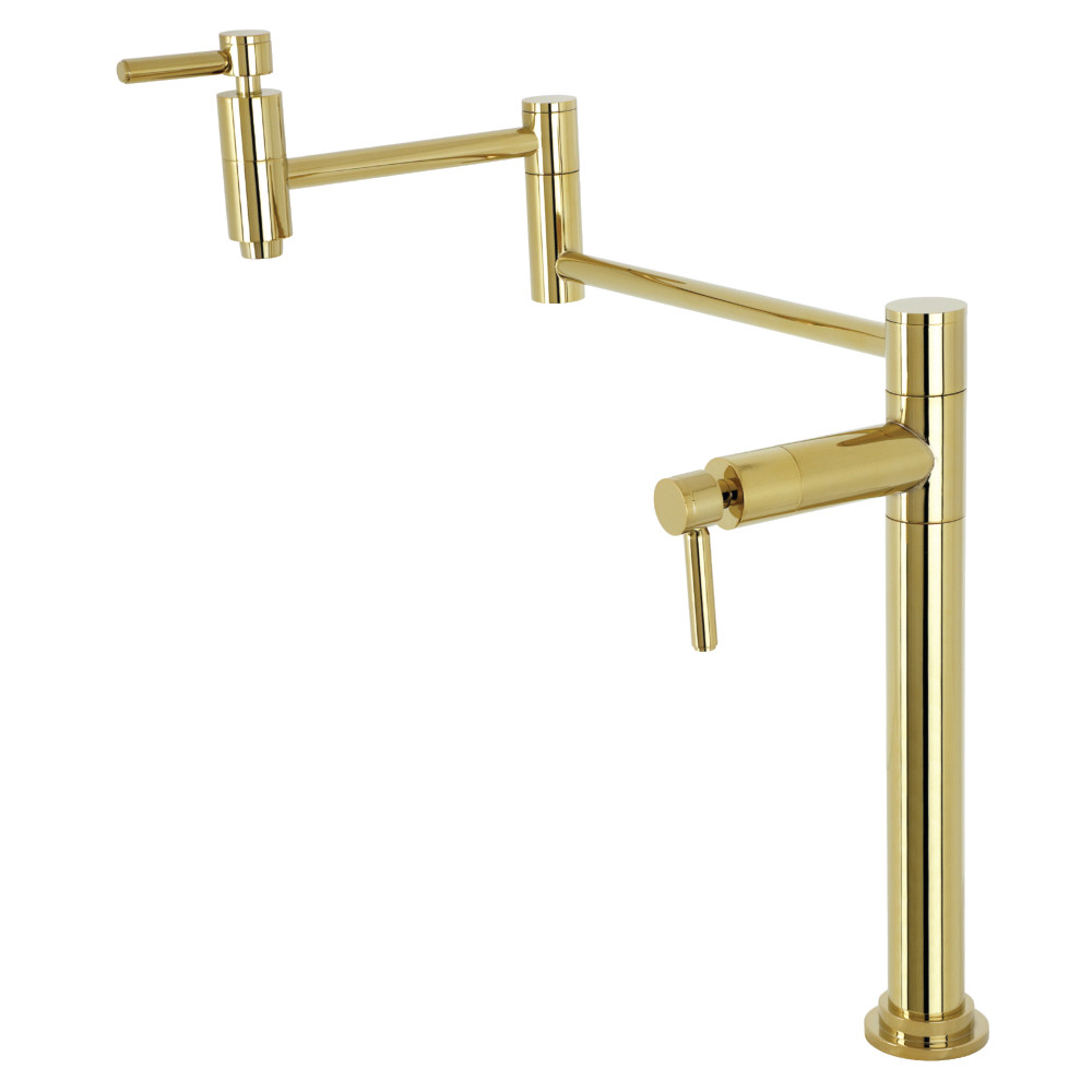 18.25 in. Concord Deck Mount Pot Filler, Polished Brass -  KitchenCuisine, KI3016712