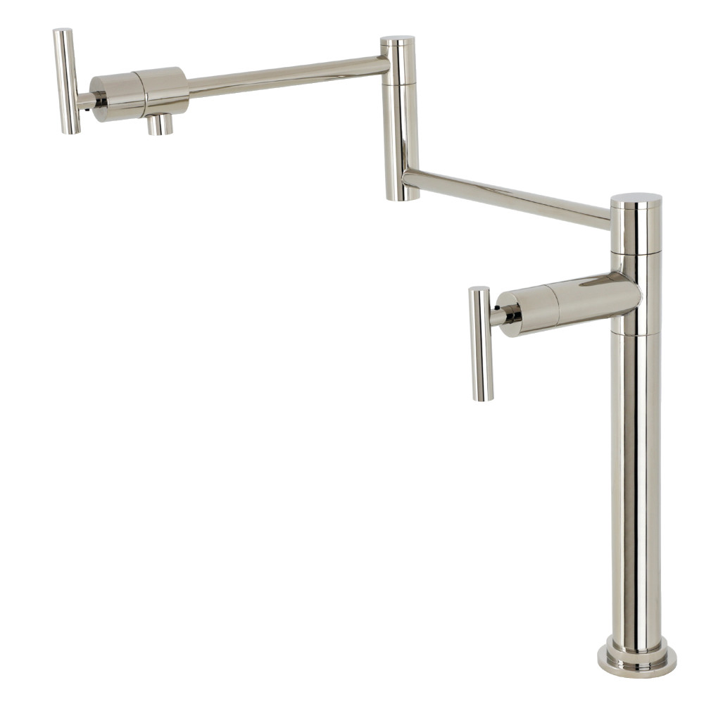 Picture of Kingston Brass KS4706CML 19.25 in. Manhattan Deck Mount Pot Filler, Polished Nickel