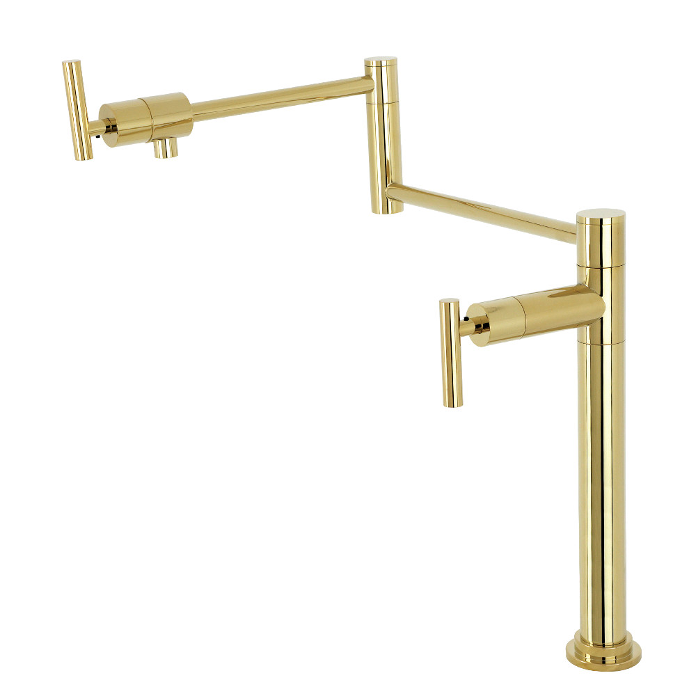 Picture of Kingston Brass KS4702CML 19.25 in. Manhattan Deck Mount Pot Filler, Polished Brass