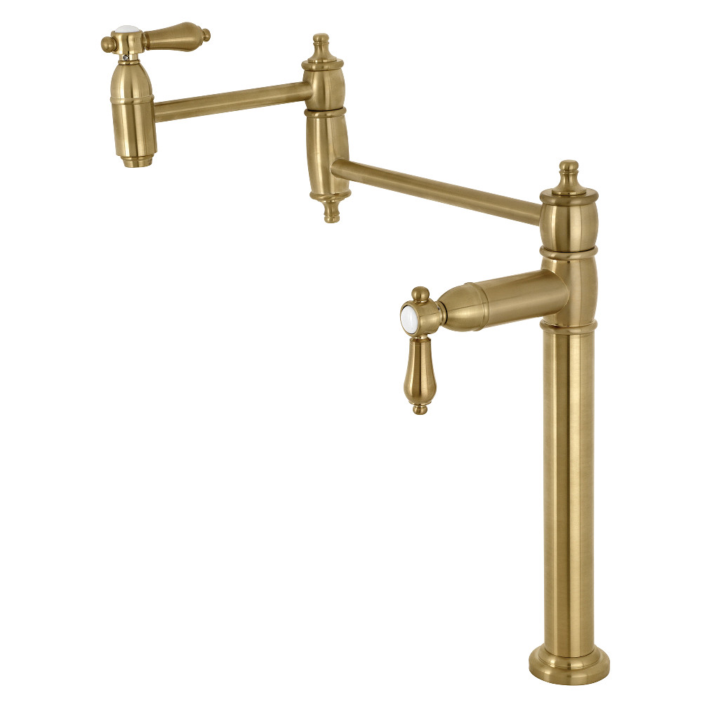 Picture of Kingston Brass KS3707BAL 18.38 in. Heirloom Deck Mount Pot Filler, Brushed Brass