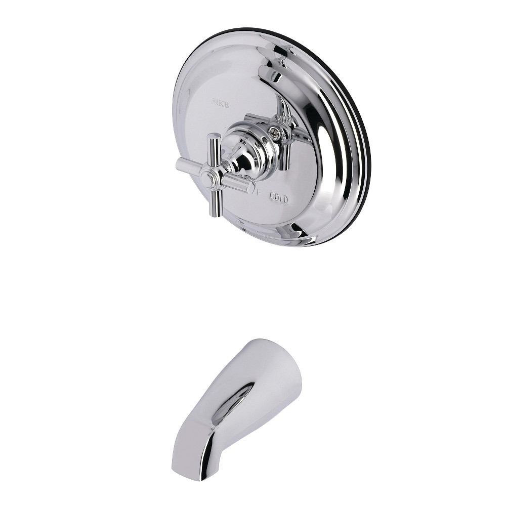 Tub and Shower Faucet, 2, Wall Mount, Polished Chrome
