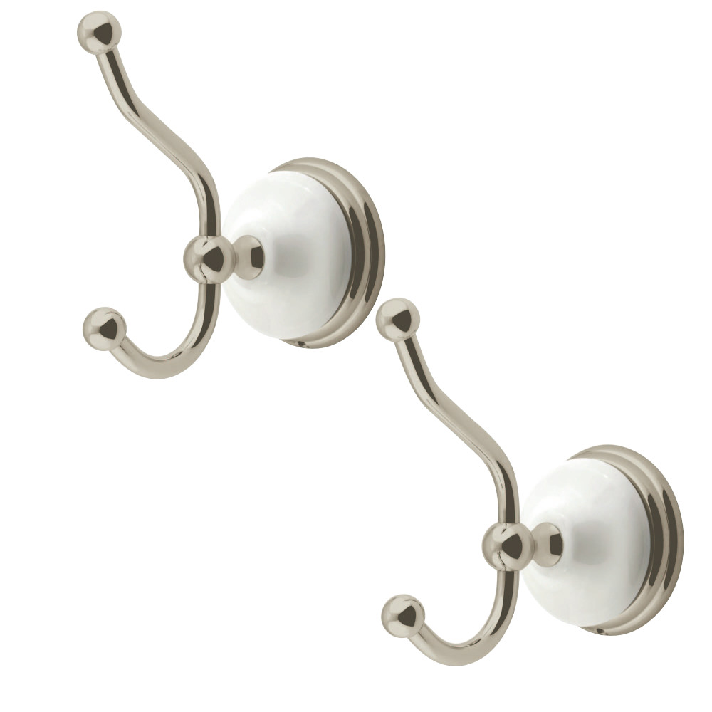 BAK1117SN 2.38 in. Victorian Robe Hook, Brushed Nickel - 2 Piece