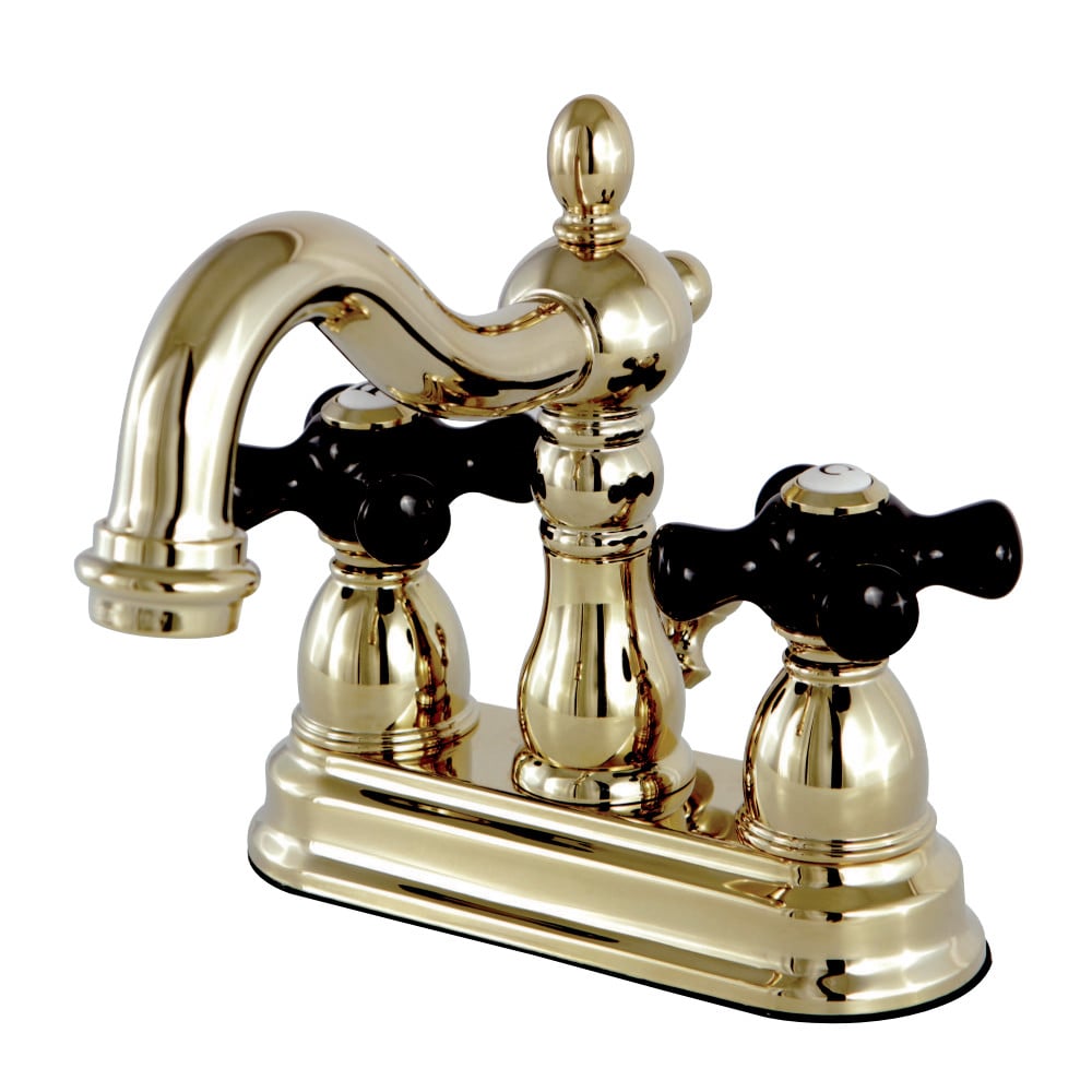 4 in. Centerset Bathroom Faucet, Polished Brass