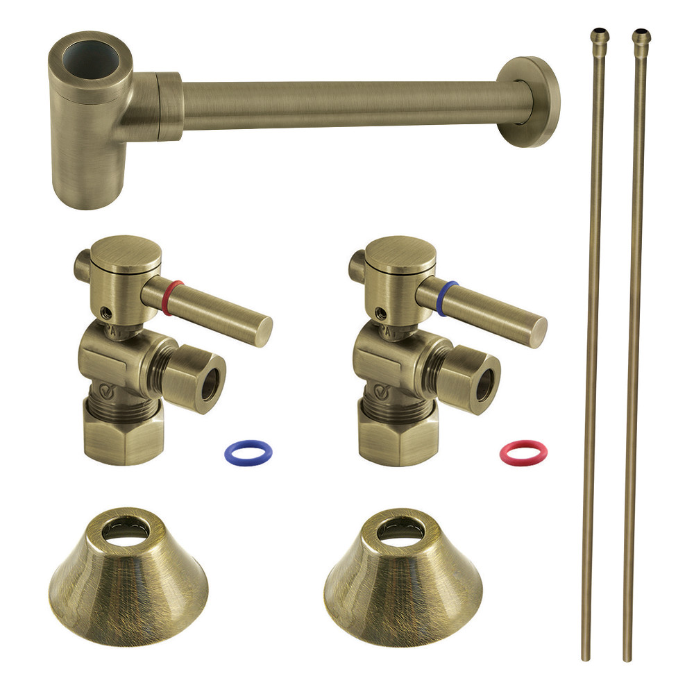 Picture of Kingston Brass CC53303DLLKB30 4.81 in. Modern Plumbing Sink Trim Kit with Bottle Trap, Antique Brass