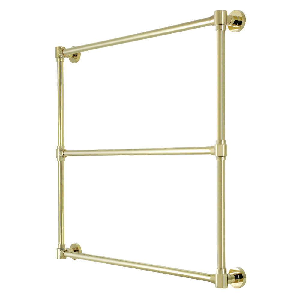 36 x 32 in. Gallant Wall Mount Towel Rack, Polished Brass