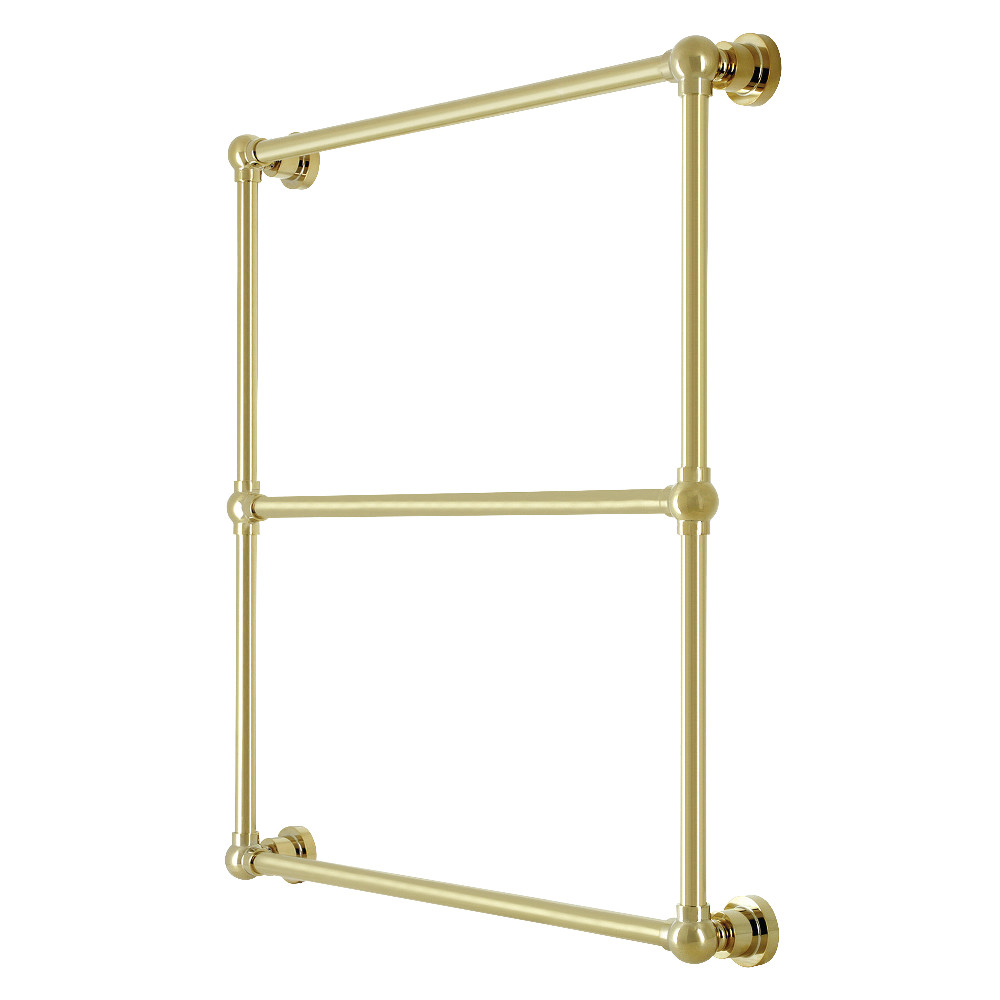 30 x 32 in. Palatine Wall Mount Towel Rack, Polished Brass