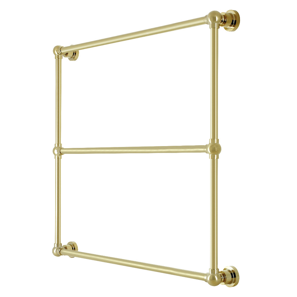36 x 32 in. Palatine Wall Mount Towel Rack, Polished Brass