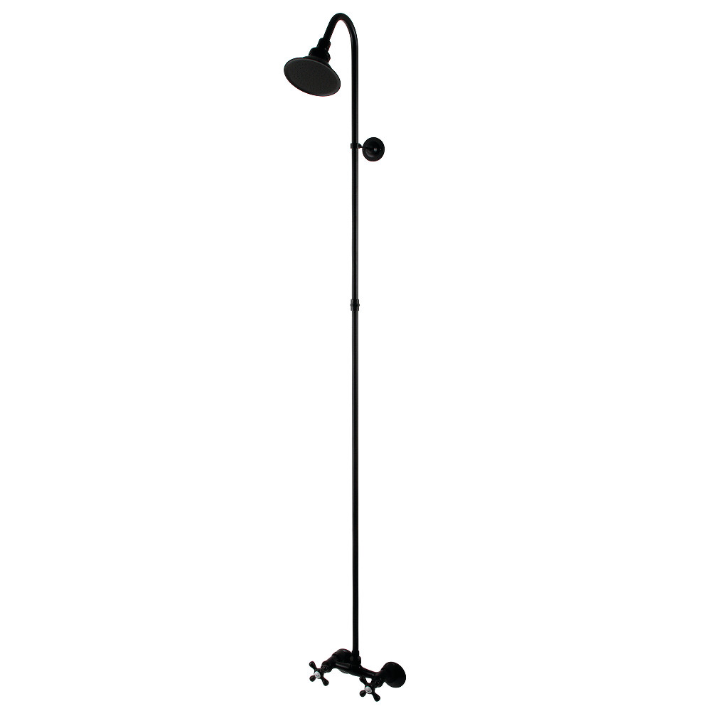 CCK2130 6.31 in. Vintage Shower Combo, Matte Black
