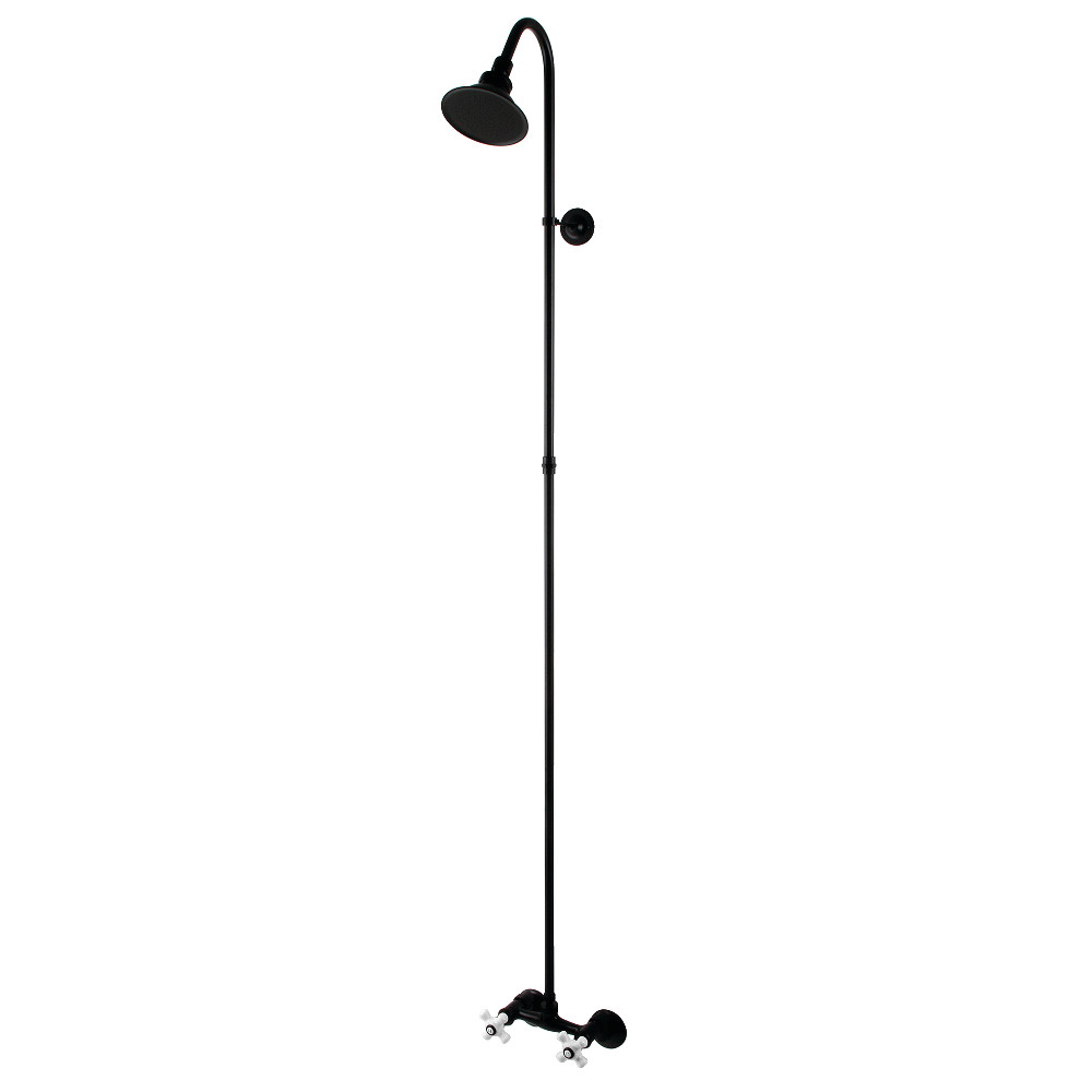 CCK2130PX 62 in. Vintage Shower Combo, Matte Black