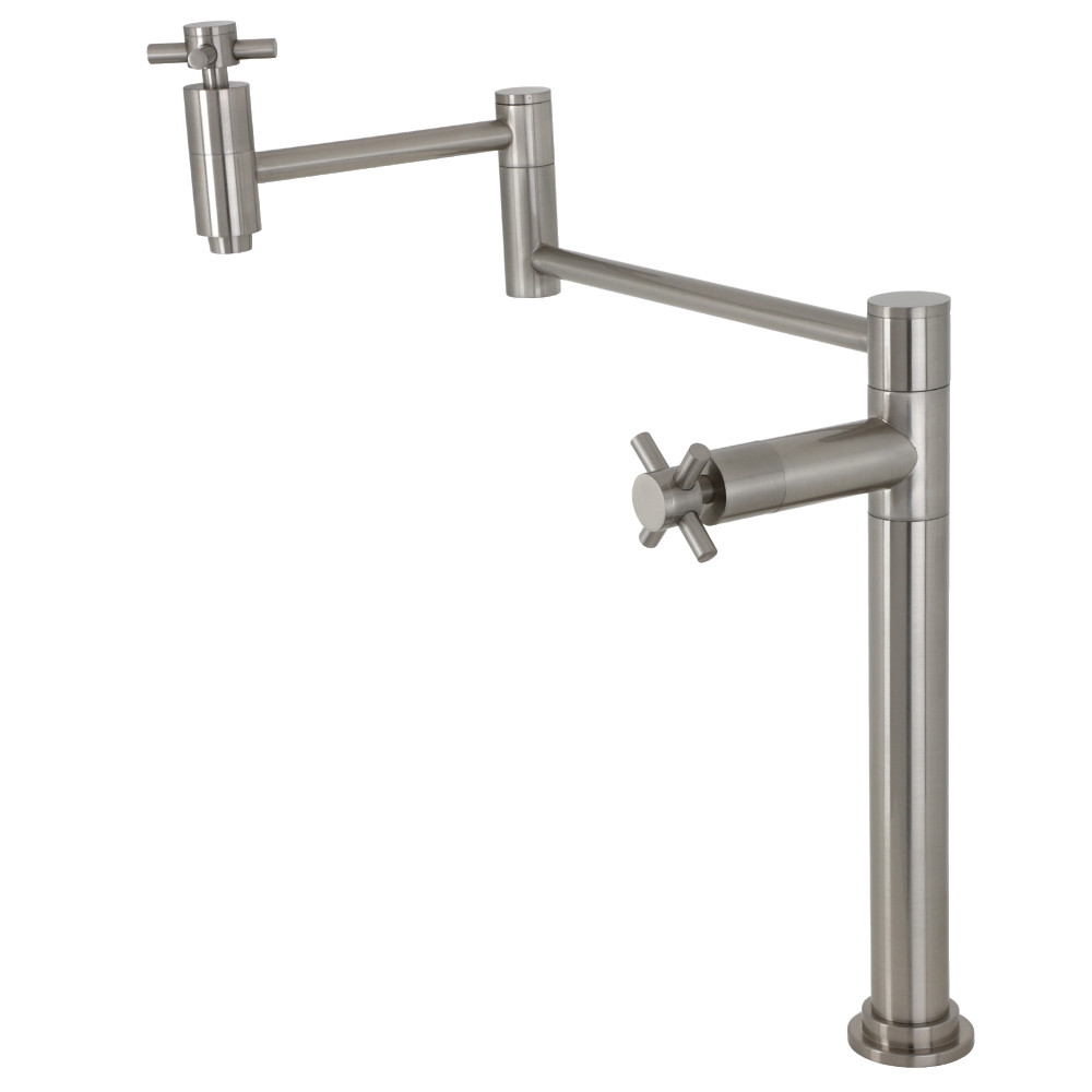 18.19 in. Concord Deck Mount Pot Filler, Brushed Nickel -  KitchenCuisine, KI3554768