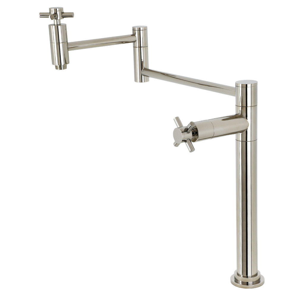 18.19 in. Concord Deck Mount Pot Filler, Polished Nickel -  KitchenCuisine, KI3018832