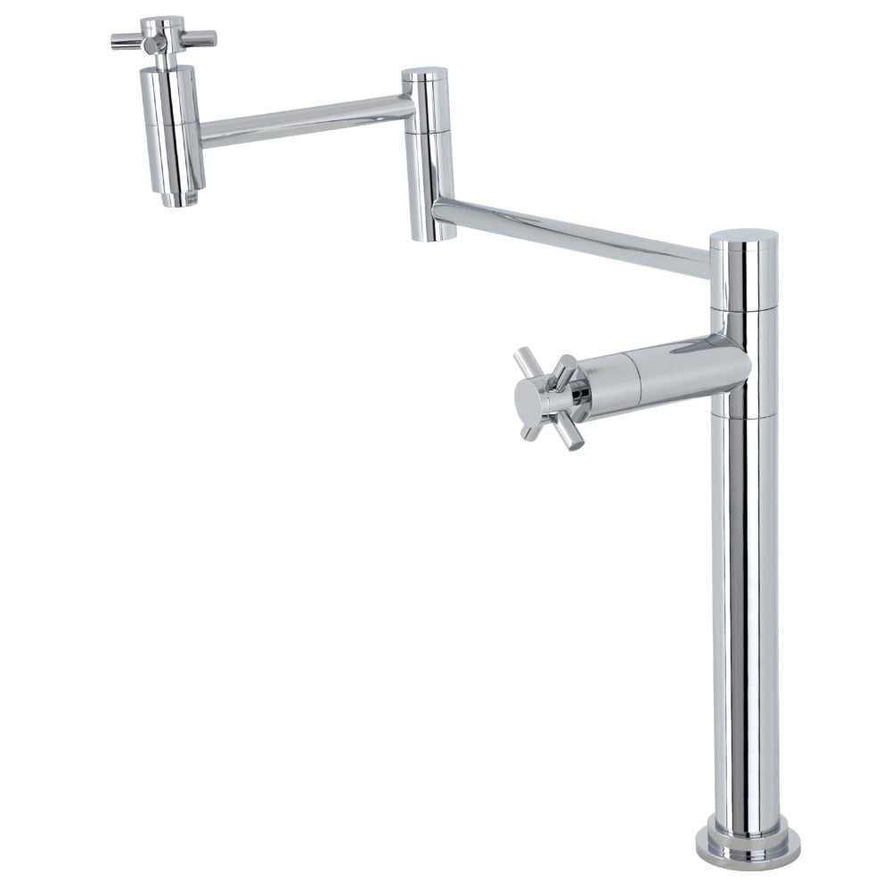 18.19 in. Concord Deck Mount Pot Filler, Polished Chrome -  KitchenCuisine, KI3018833