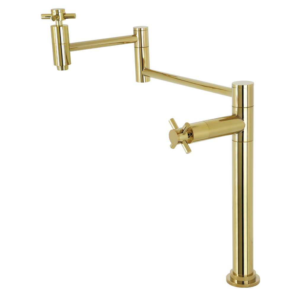 Picture of Kingston Brass KS8702DX 18.19 in. Concord Deck Mount Pot Filler, Polished Brass