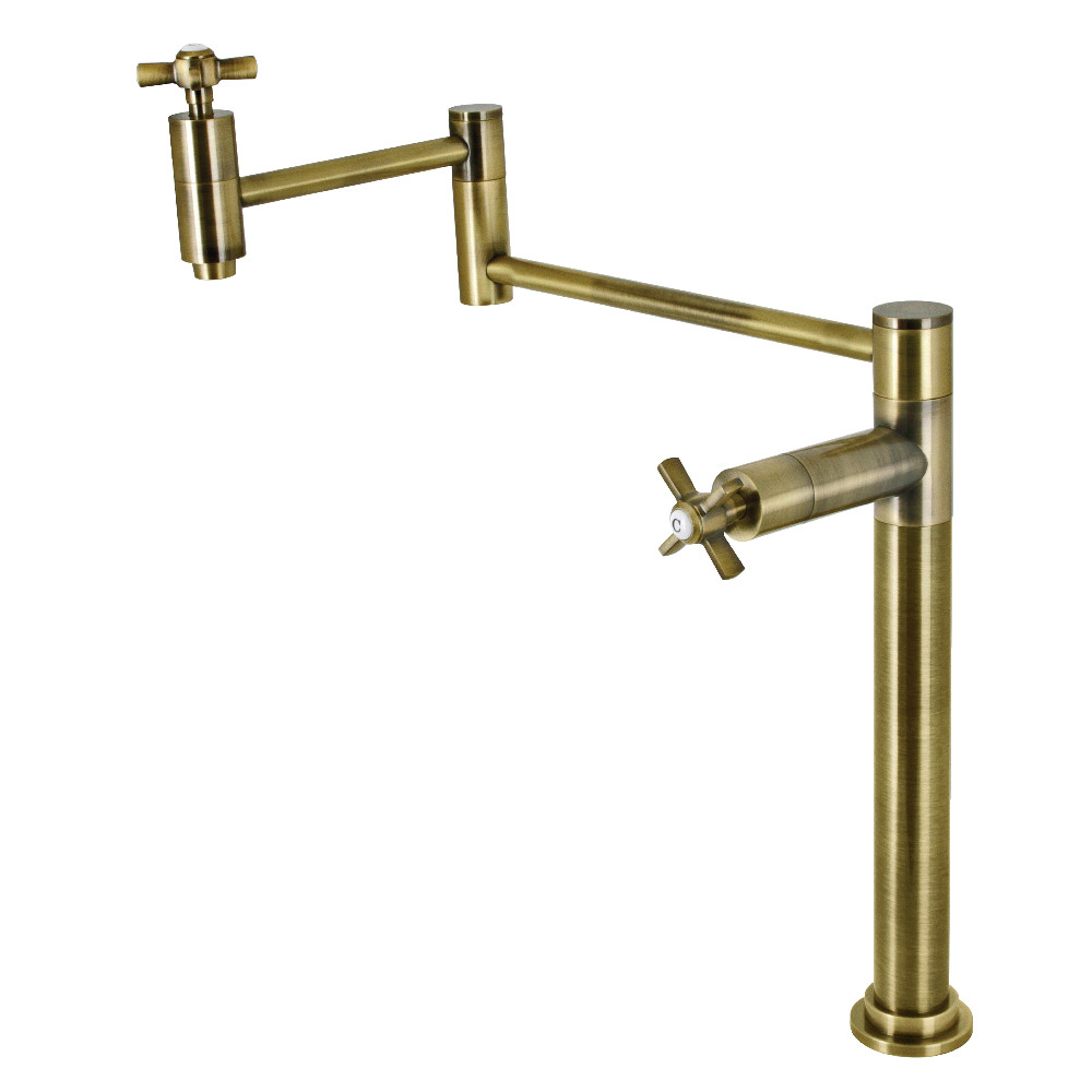 18.31 in. Millennium Deck Mount Pot Filler, Antique Brass -  KitchenCuisine, KI3019770