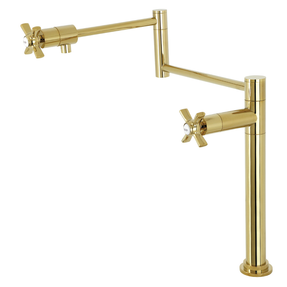 18.53 in. Millennium Deck Mount Pot Filler, Polished Brass -  KitchenCuisine, KI3015885