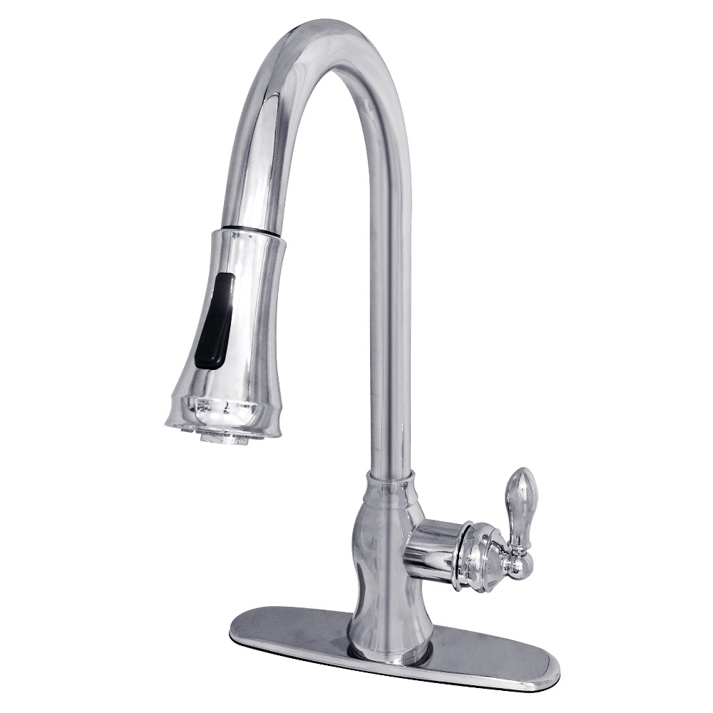 16.94 in. American Classic Single-Handle Pull-Down Sprayer Kitchen Faucet, Polished Chrome -  KitchenCuisine, KI3020287