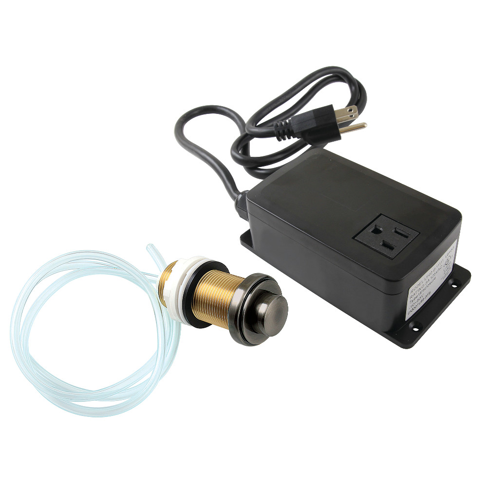 3.75 in. Trimscape Single Outlet Garbage Disposal Air Switch Kit, Black Stainless