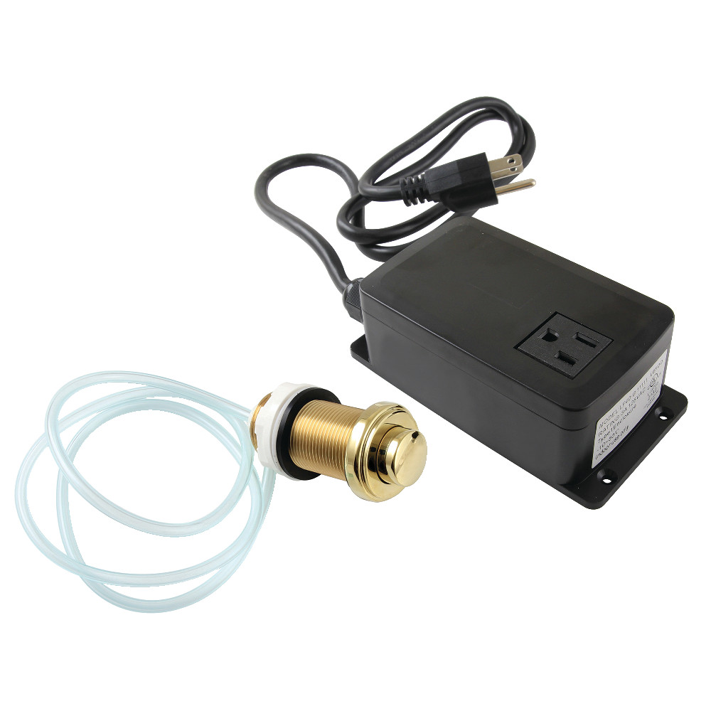 KASK212 3.75 in. Trimscape Single Outlet Garbage Disposal Air Switch Kit, Polished Brass