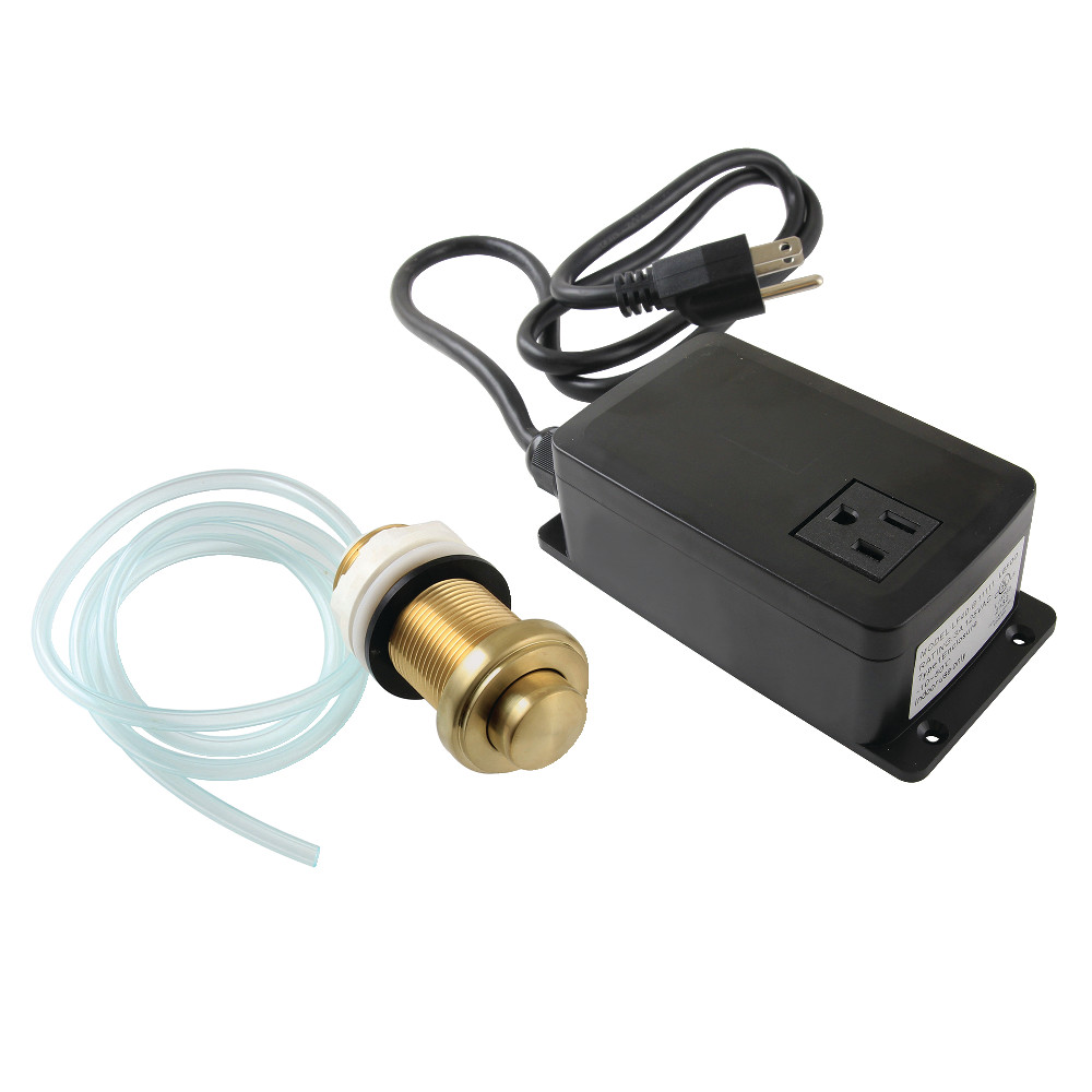 KASK217 3.75 in. Trimscape Single Outlet Garbage Disposal Air Switch Kit, Brushed Brass