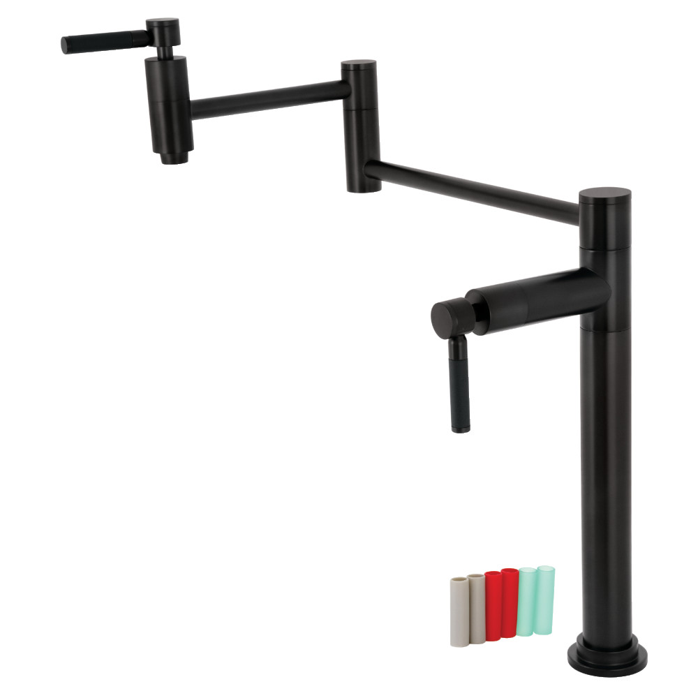 Picture of Kingston Brass KS8700DKL 18.13 in. Kaiser Deck Mount Pot Filler, Matte Black
