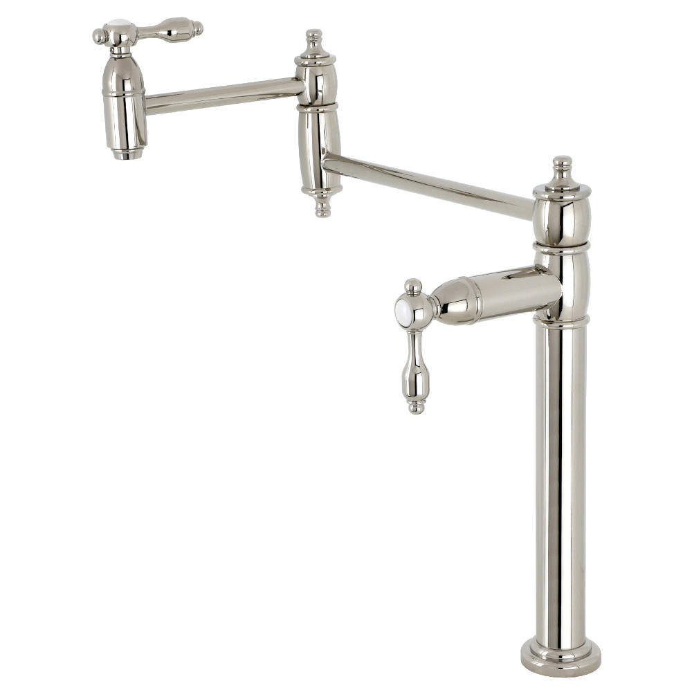 Picture of Kingston Brass KS3706TAL 18.44 in. Tudor Deck Mount Pot Filler, Polished Nickel