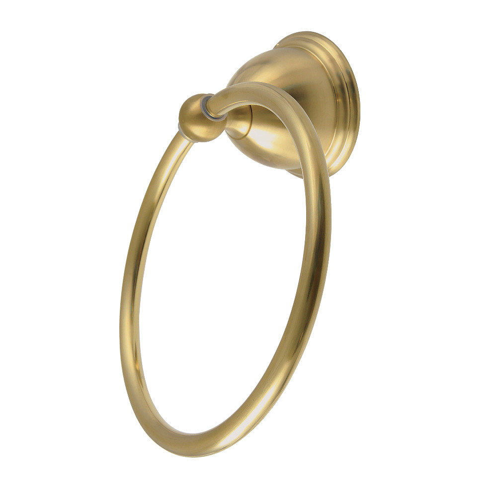 BA3964BB 6 in. Restoration Towel Ring, Brushed Brass