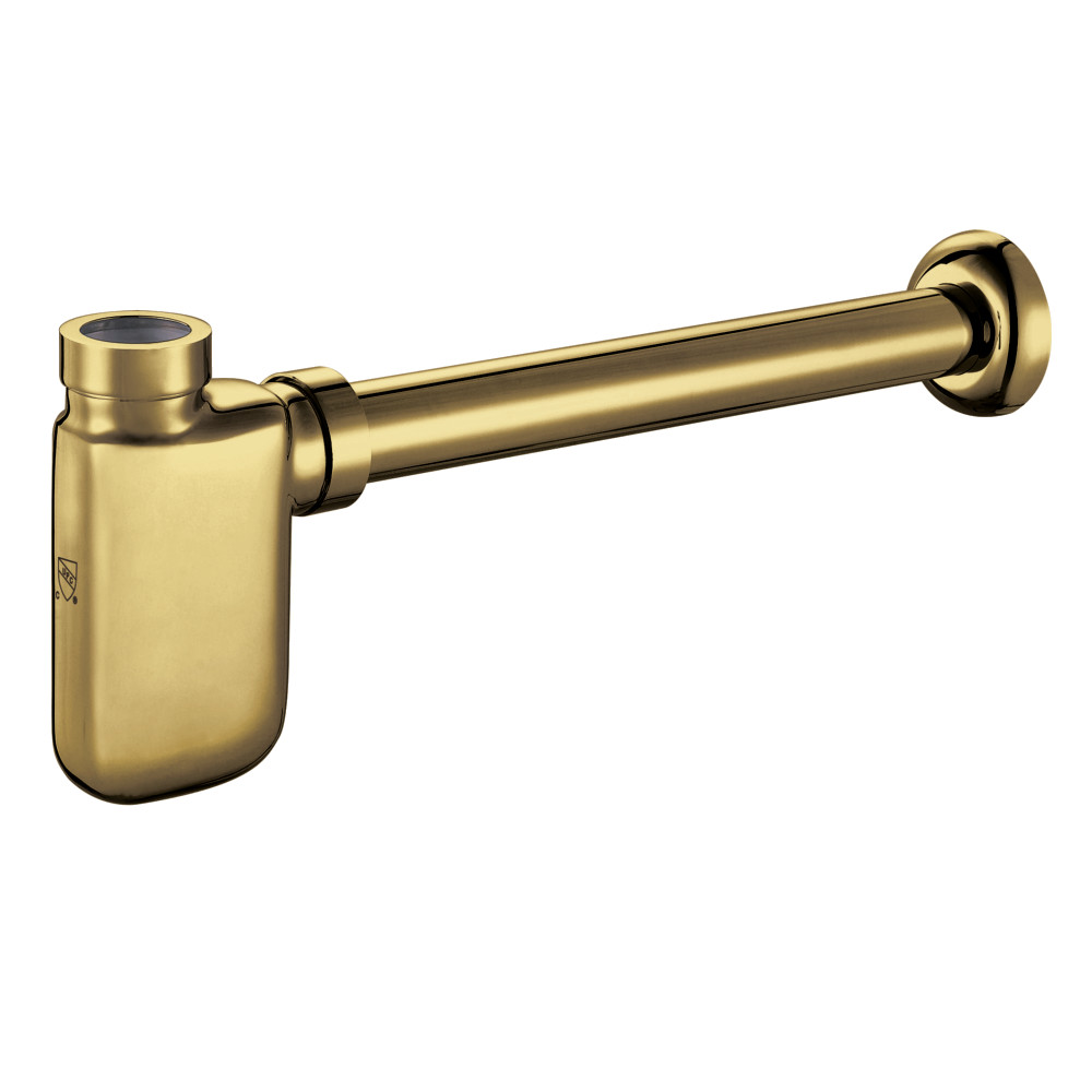 DD8407 1.25 in. Trimscape Brass Oval Bottle Trap, Brushed Brass