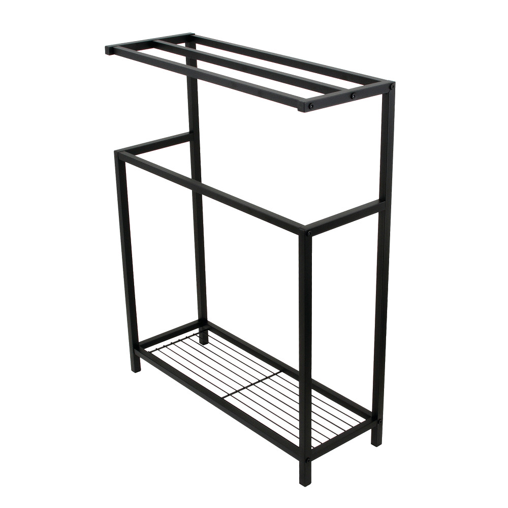 Edenscape Freestanding Iron Towel Rack - Matte Black