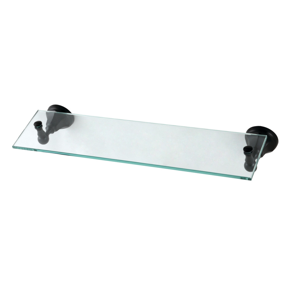 3.06 in. Metropolitan Glass Shelf, Matte Black