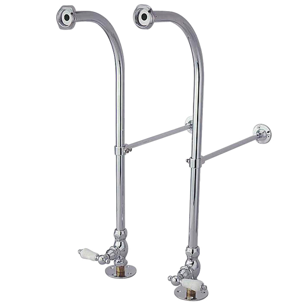 13.75 in. Rigid Freestand Supplies with Stops, Polished Chrome