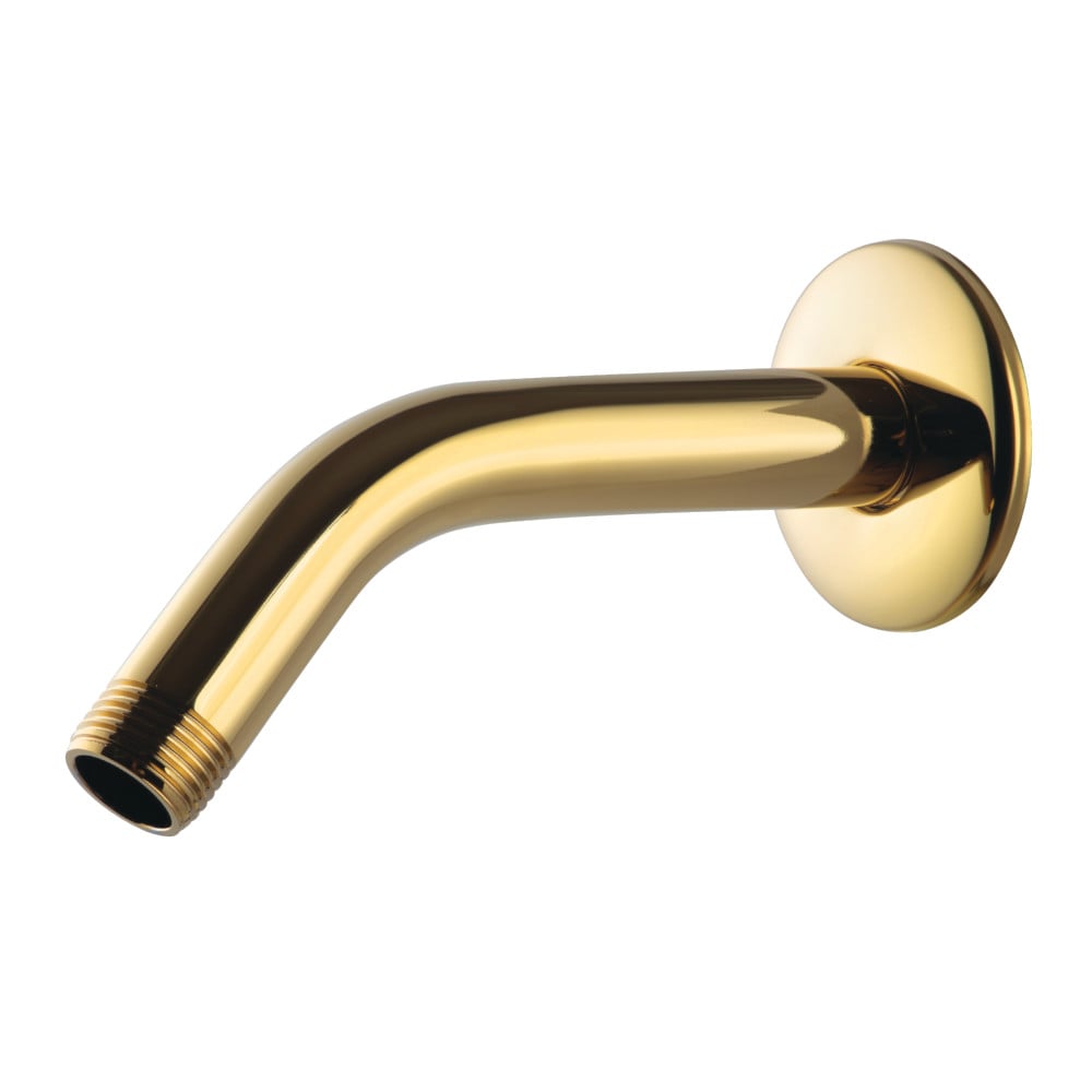 6 in. Shower Scape Shower Arm with Flange, Polished Brass