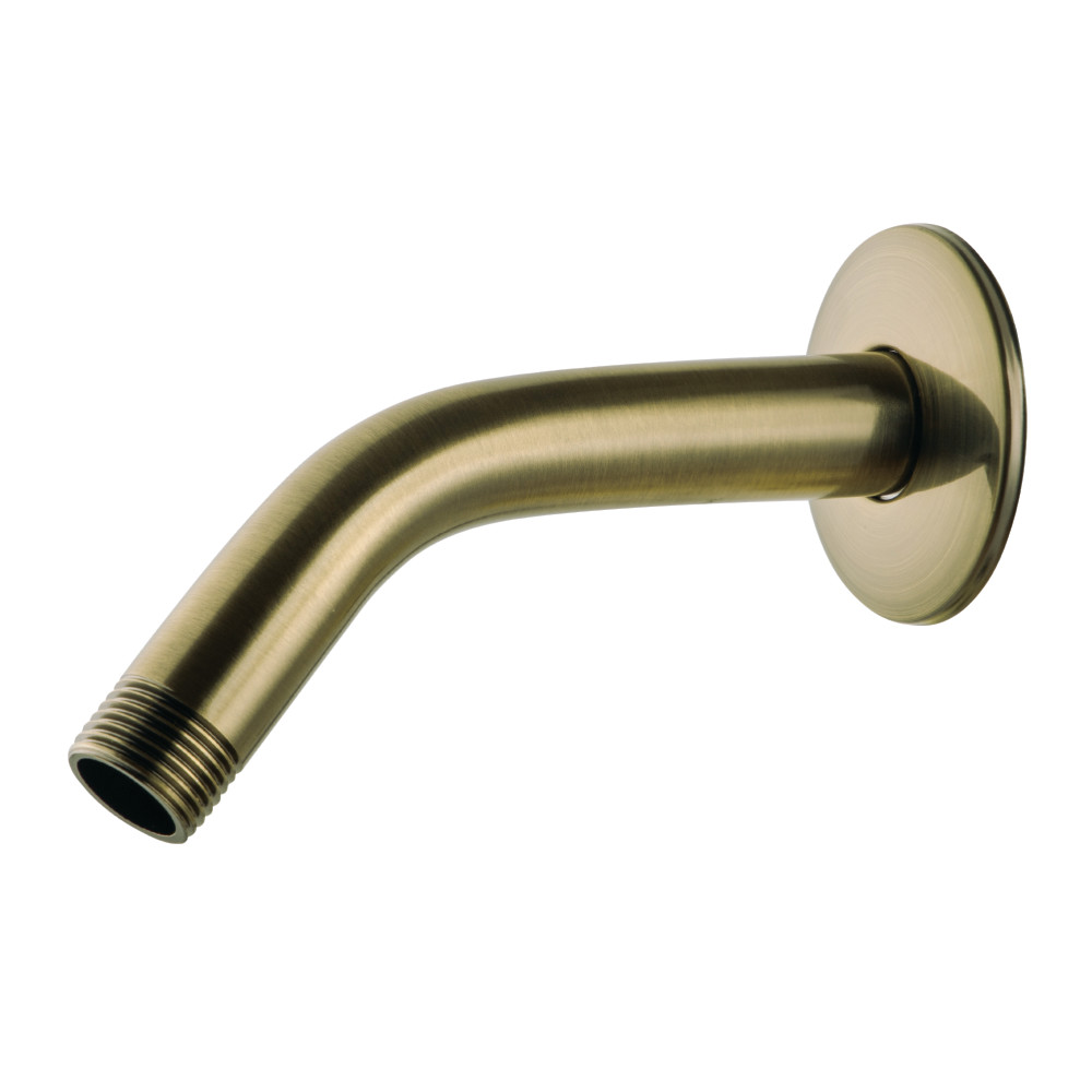 6 in. Shower Scape Shower Arm with Flange, Antique Brass