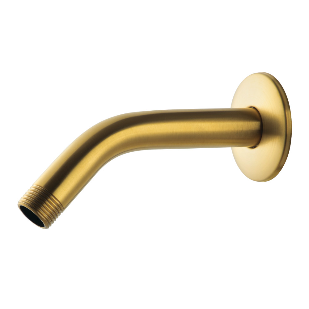 6 in. Shower Scape Shower Arm with Flange, Brushed Brass