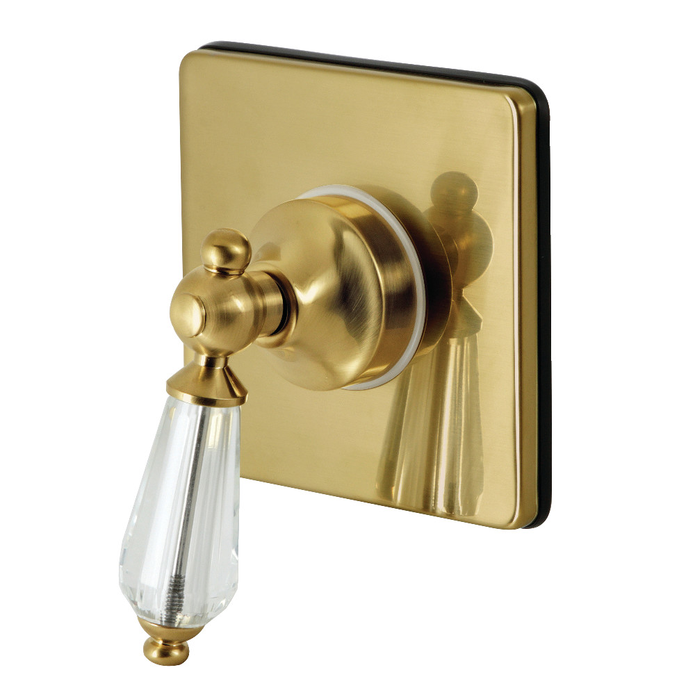 Single-Handle Three-Way Diverter Valve with Trim Kit, Brushed Brass