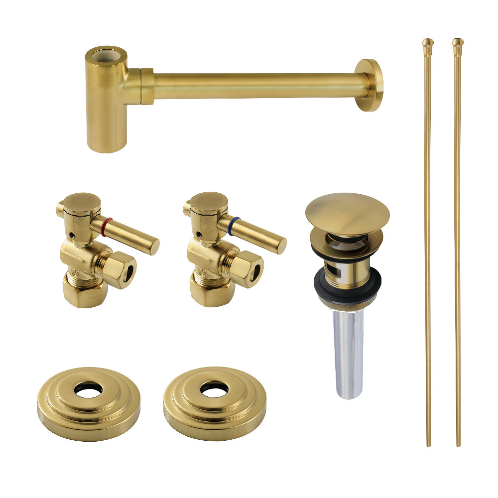 Picture of Kingston Brass CC53307DLTRMK2 Plumbing Sink Trim Kit with Bottle Trap & Overflow Drain, Brushed Brass