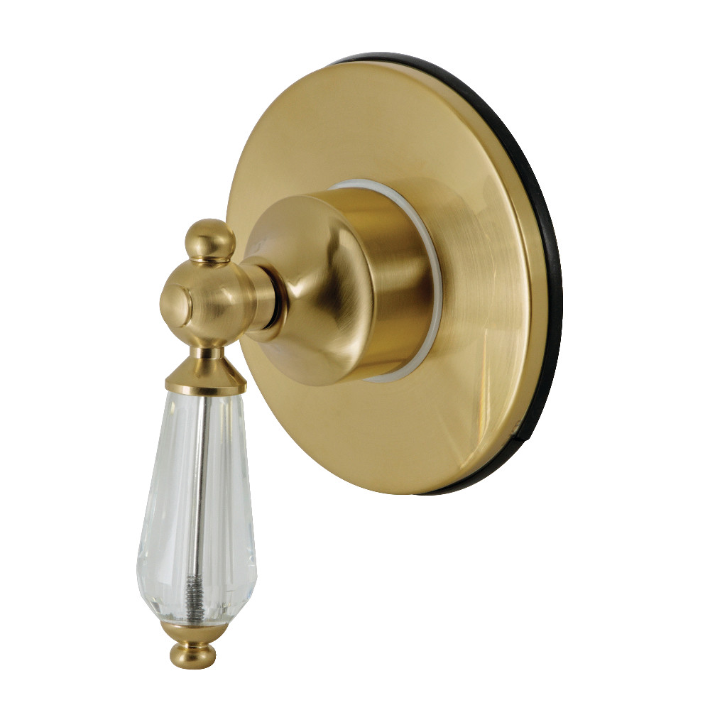 Single-Handle Three-Way Diverter Valve with Trim Kit, Brushed Brass