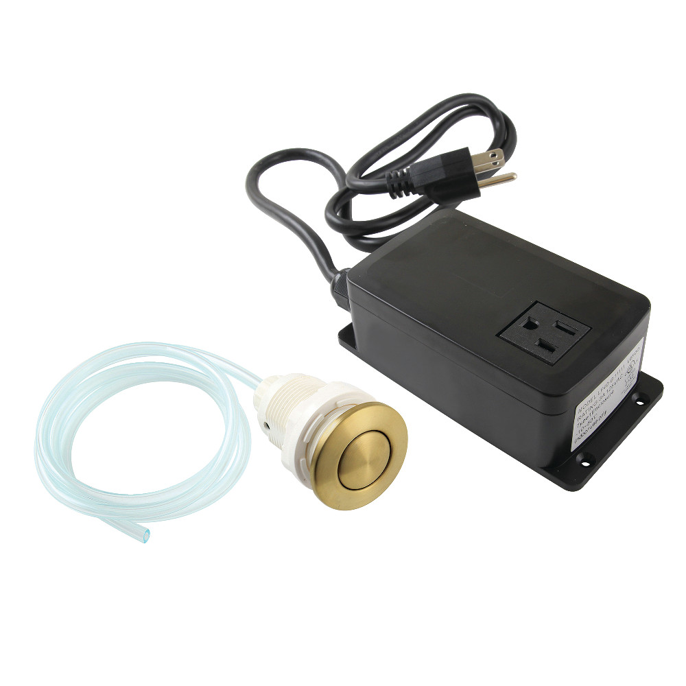 KASK317 Trimscape Single Outlet Garbage Disposal Air Switch Kit, Brushed Brass