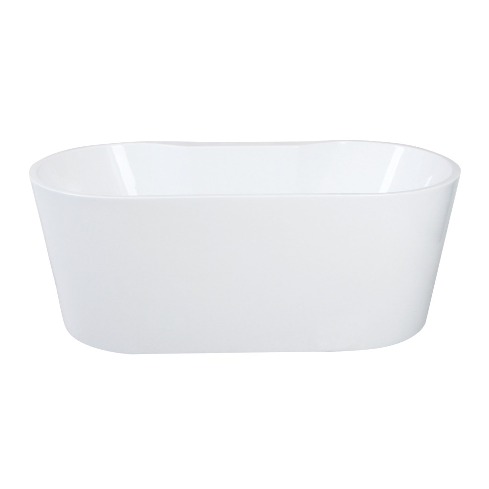 63 in. Aqua Eden Acrylic Freestanding Tub with Drain, Glossy White