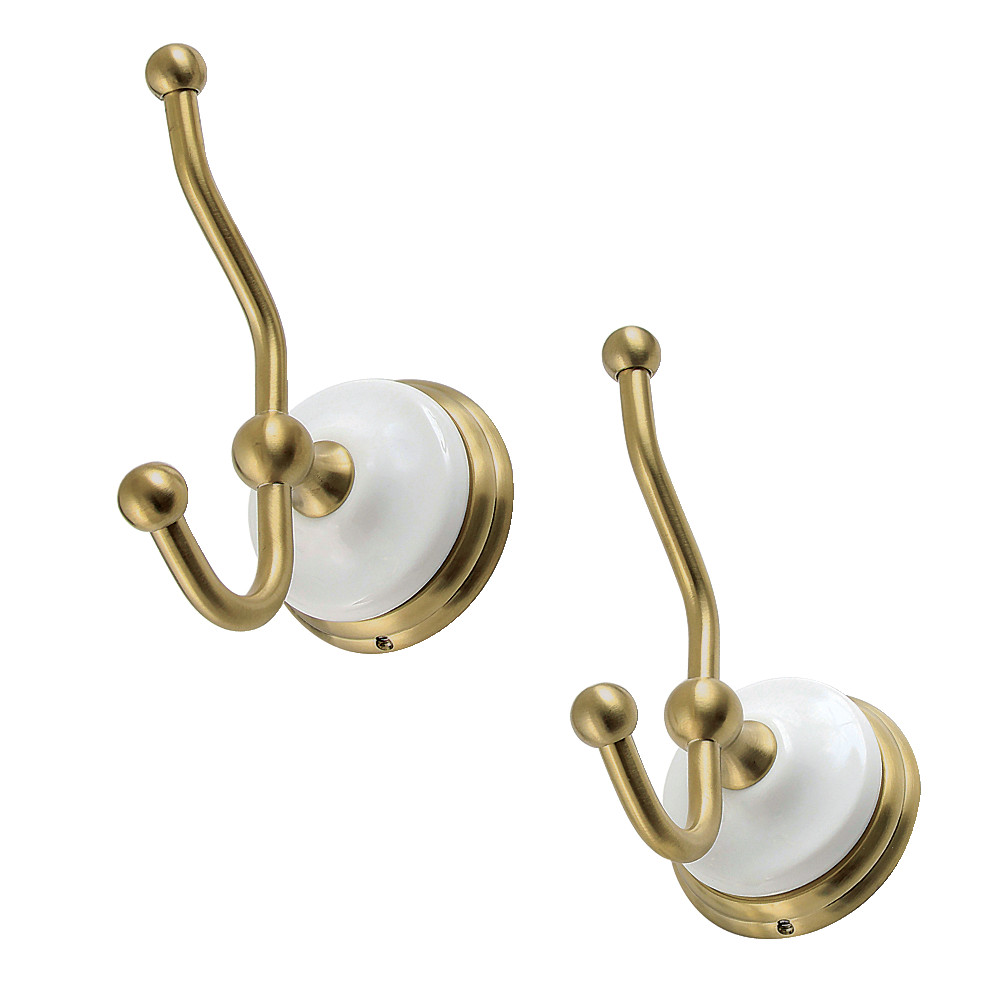 BAK1117BB Victorian 2-Piece Robe Hook, Brushed Brass