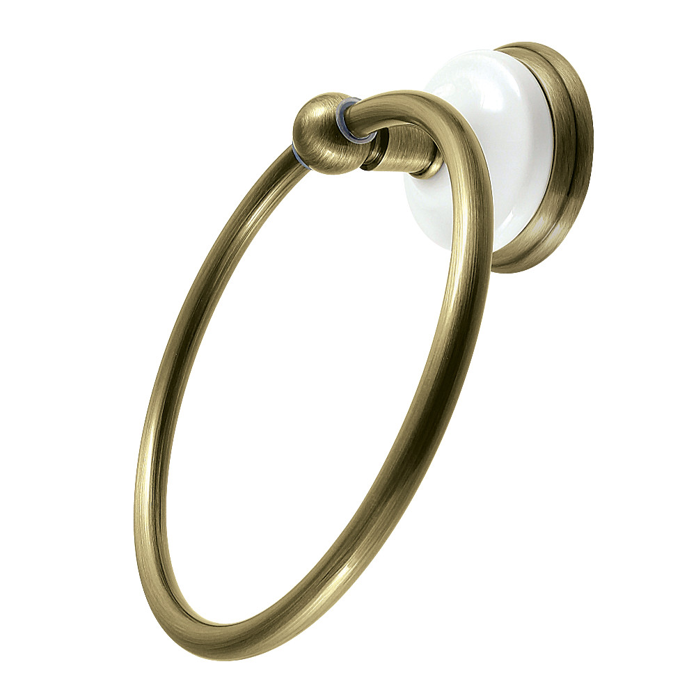 BA1114AB Victorian Towel Ring, Antique Brass