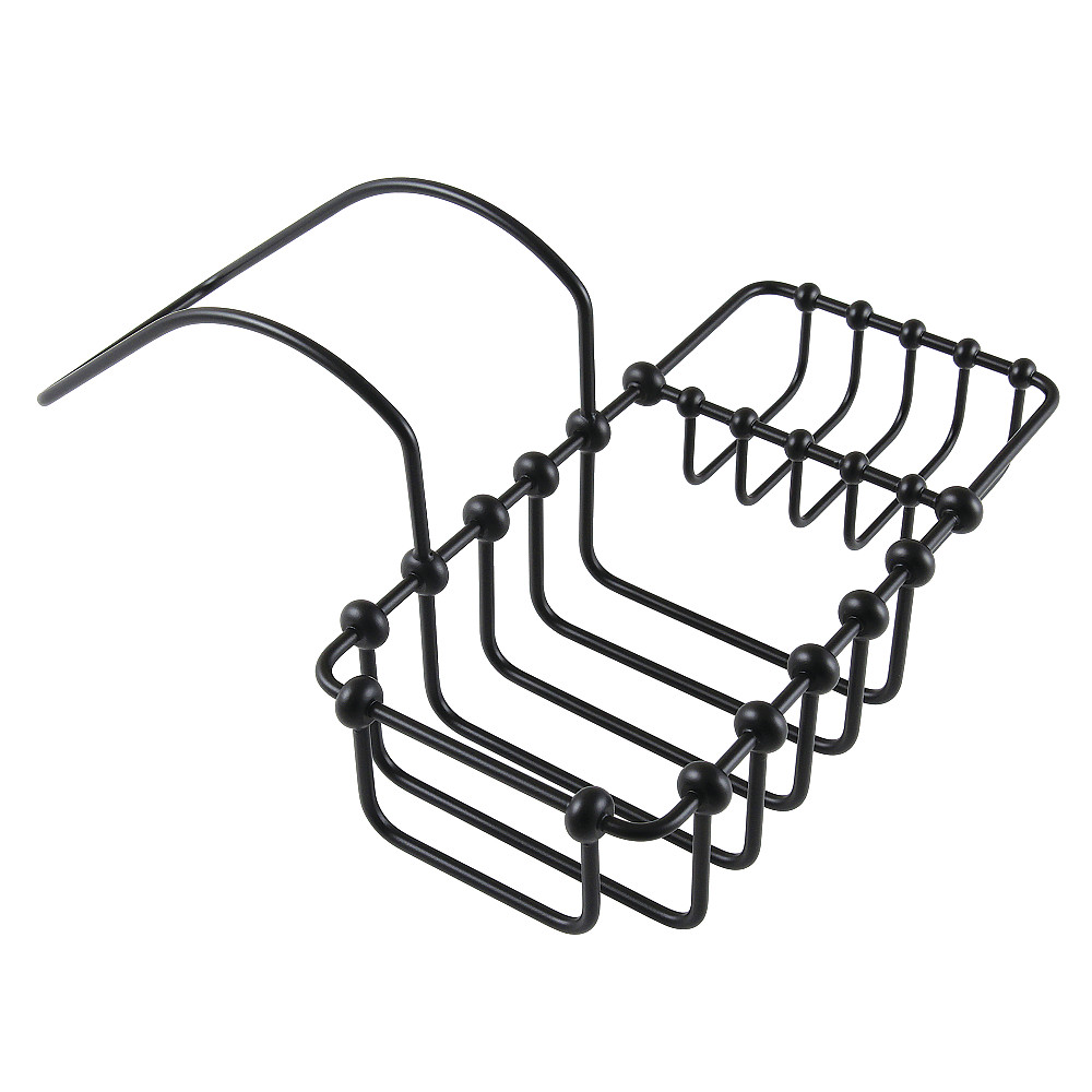 Clawfoot Tub Rim Soap & Sponge Holder, Matte Black