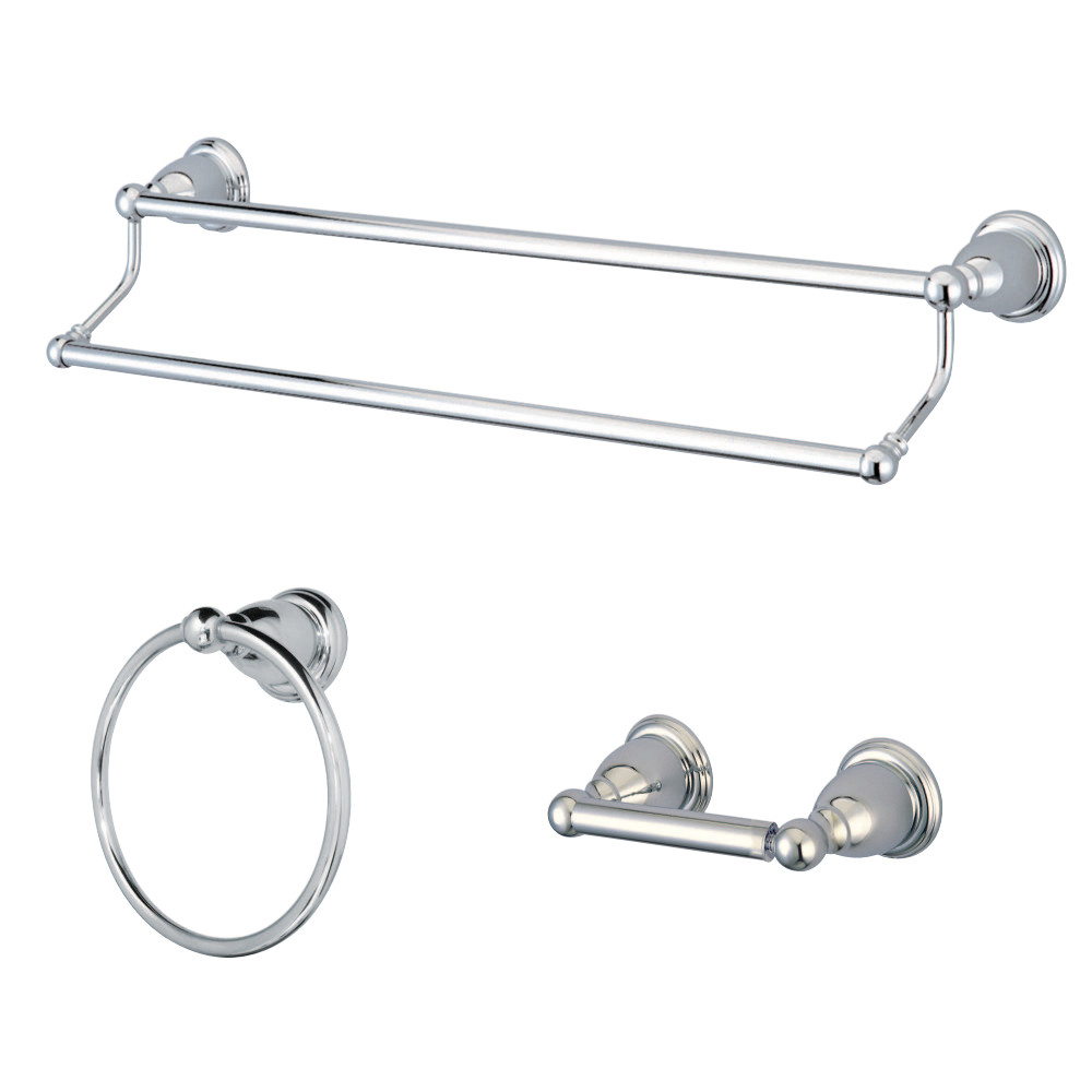 BAK175348C Heritage 3 Piece Bathroom Accessory Set, Polished Chrome