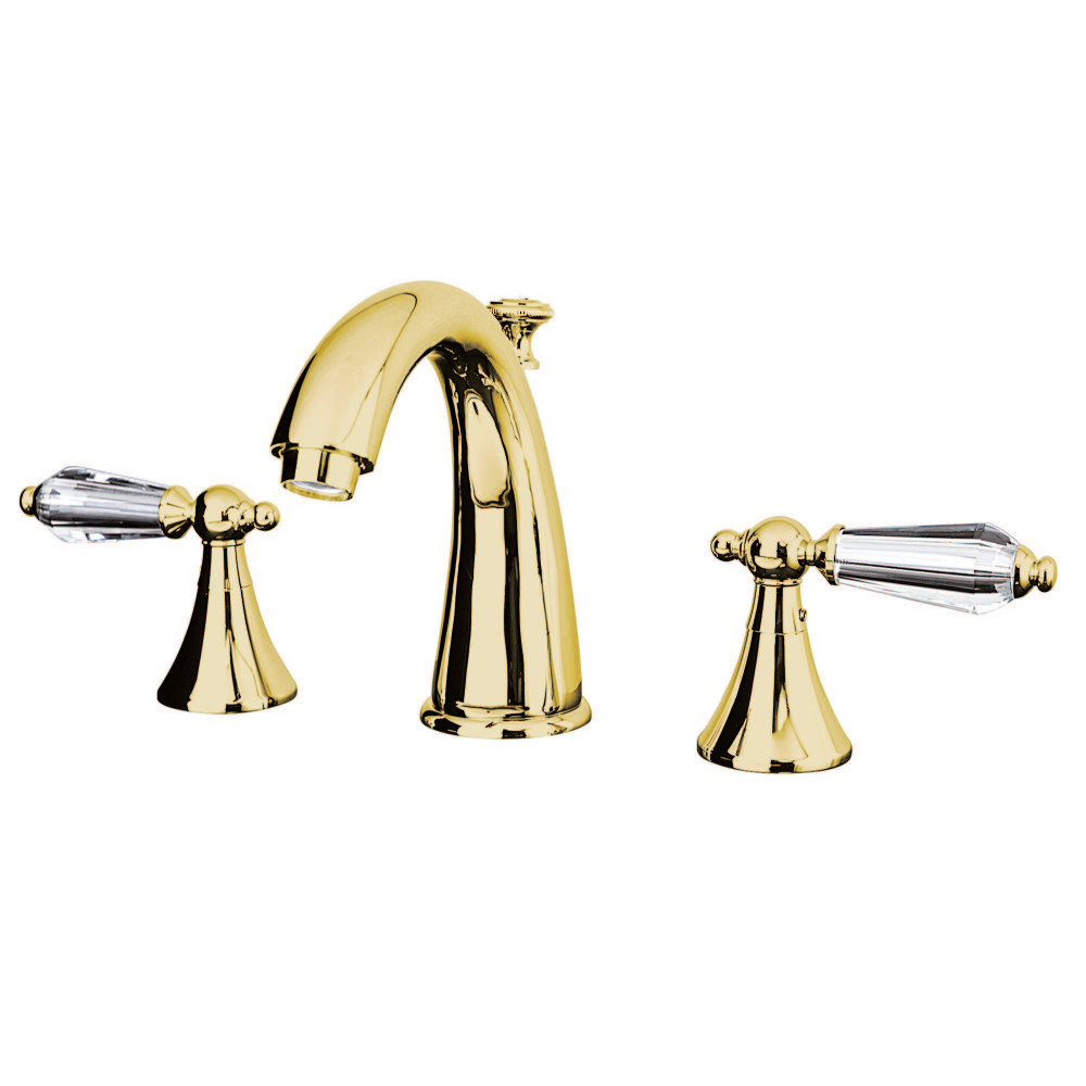 8 in. Aqua Eden Widespread Bathroom Faucet, Polished Brass