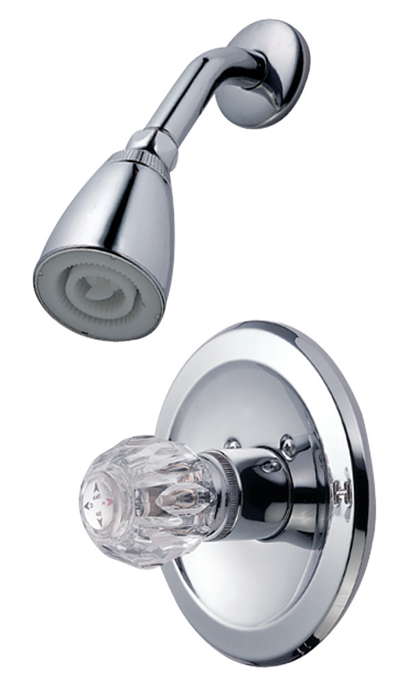 Shower Faucet, Polished Chrome, Wall Mount