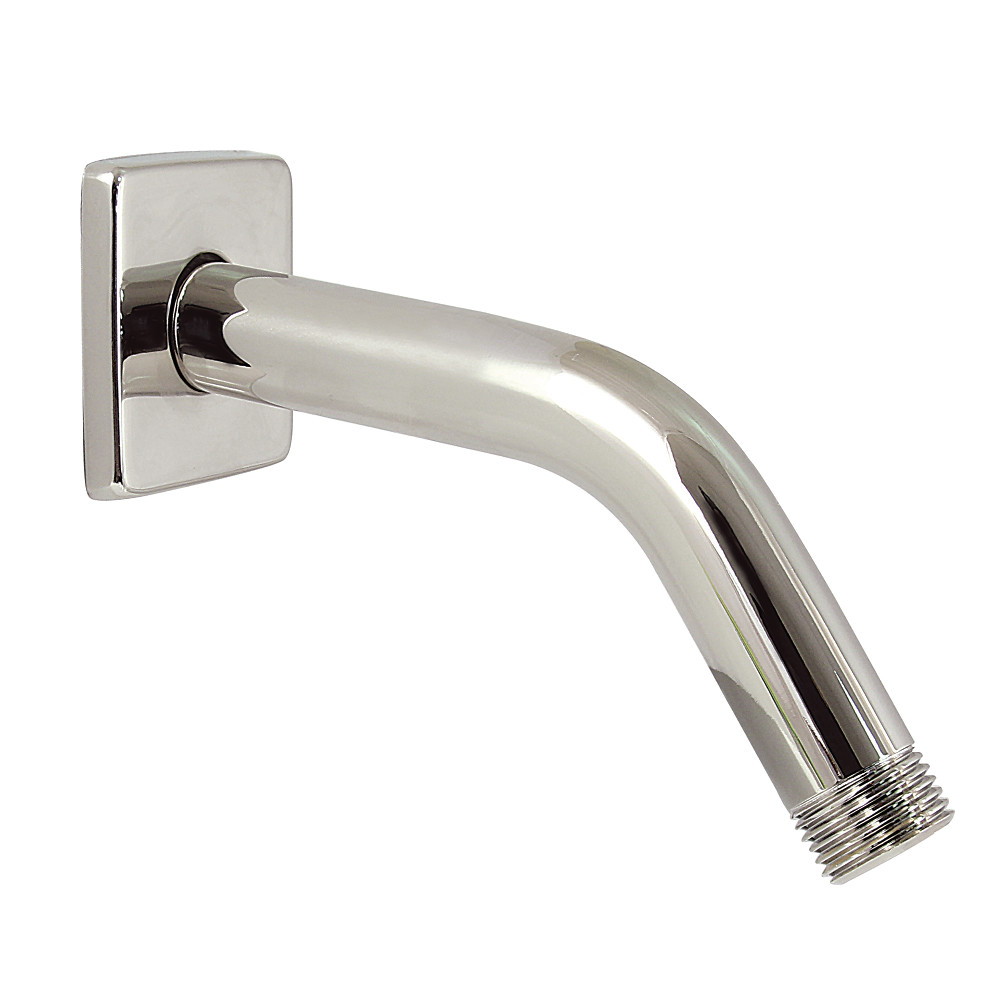 7 in. Claremont Shower Arm with Square Flange, Polished Nickel