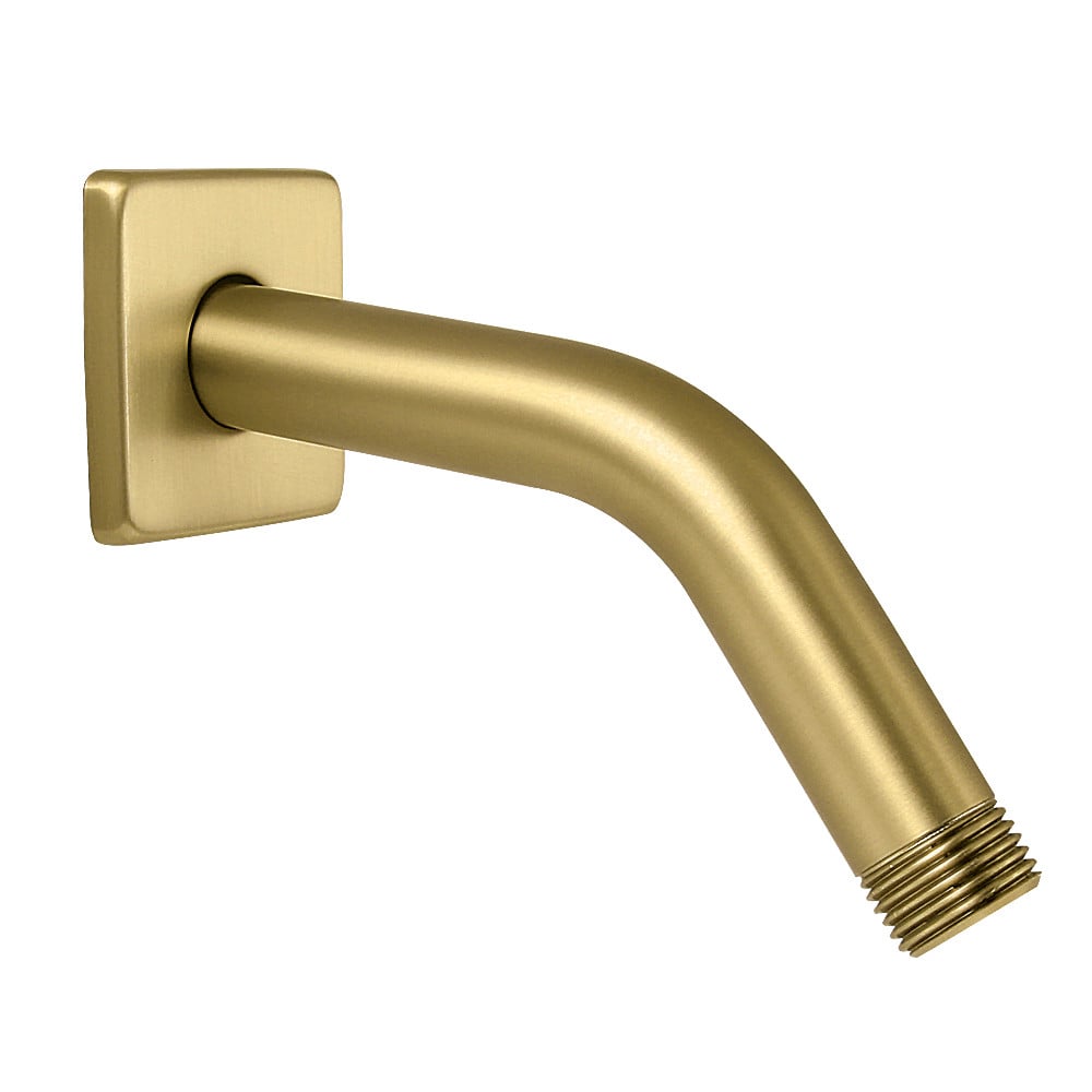 7 in. Claremont Shower Arm with Square Flange, Brushed Brass