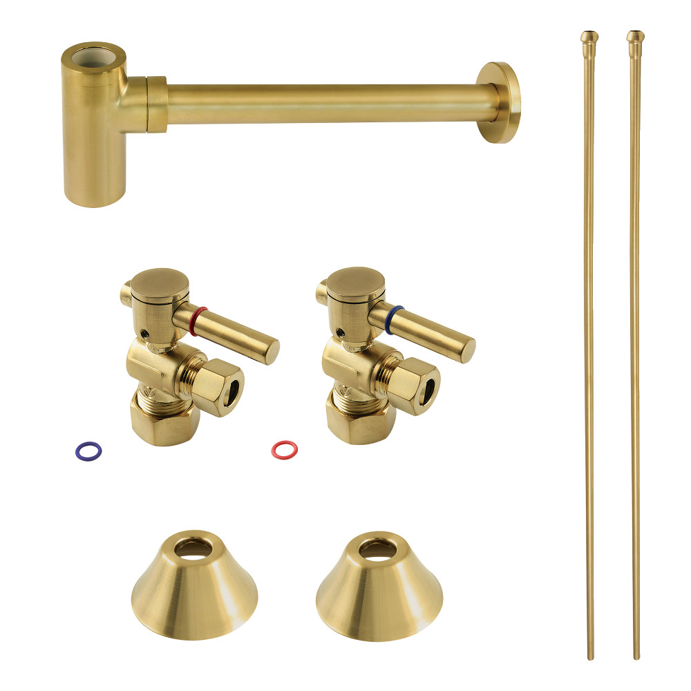 Picture of Kingston Brass CC53307DLLKB30 Modern Plumbing Sink Trim Kit with Bottle Trap, Brushed Brass
