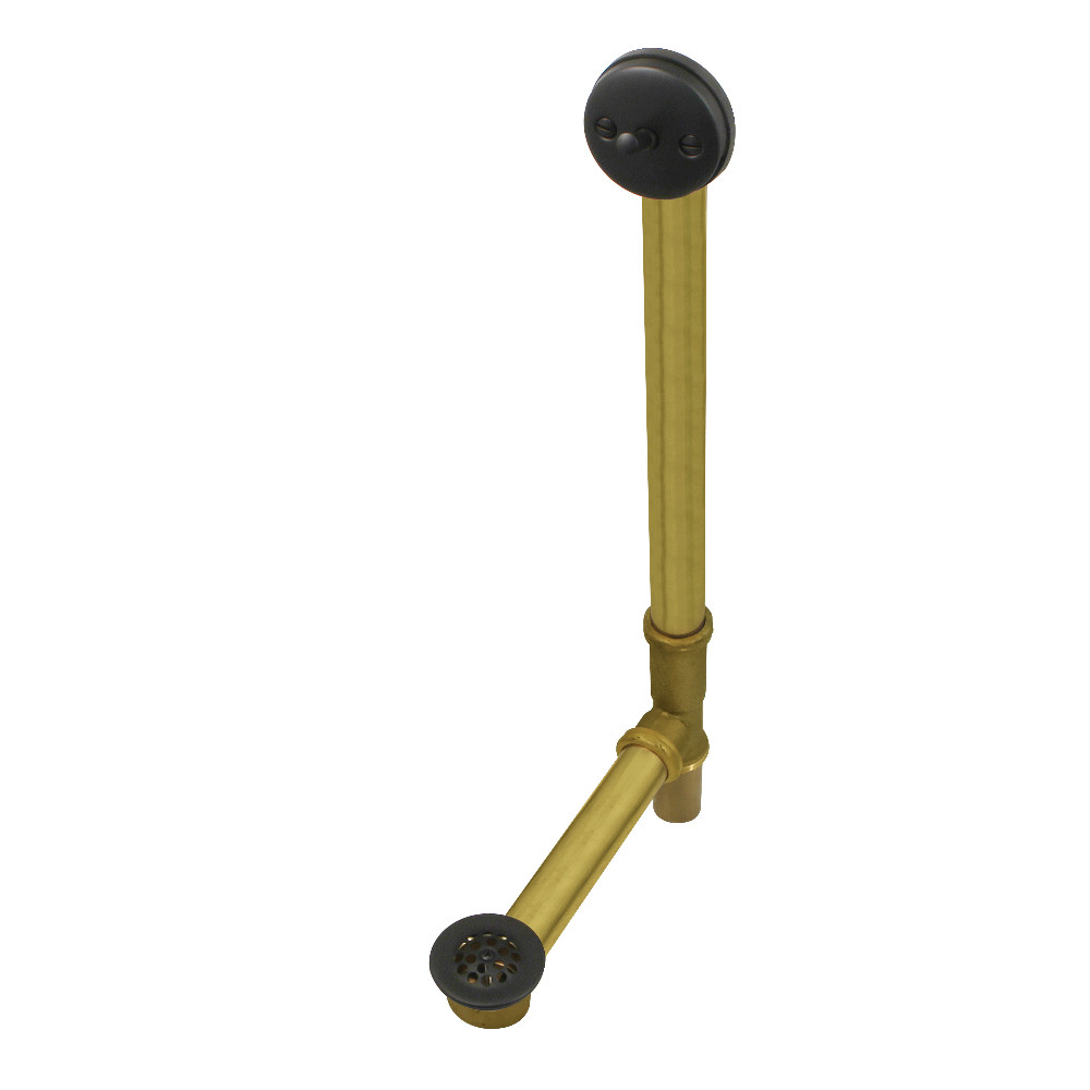 Picture of Kingston Brass DTL1180 23 in. Trip Lever Waste & Overflow with Grid, 20 Gauge, Matte Black