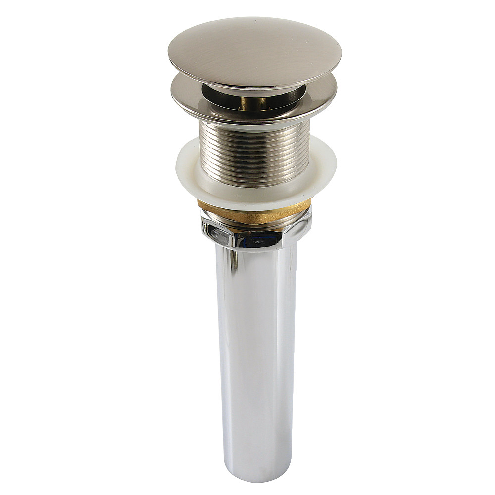 Trimscape Brass Pop Up Drain for Cast Iron Utility Sink, Brushed Nickel